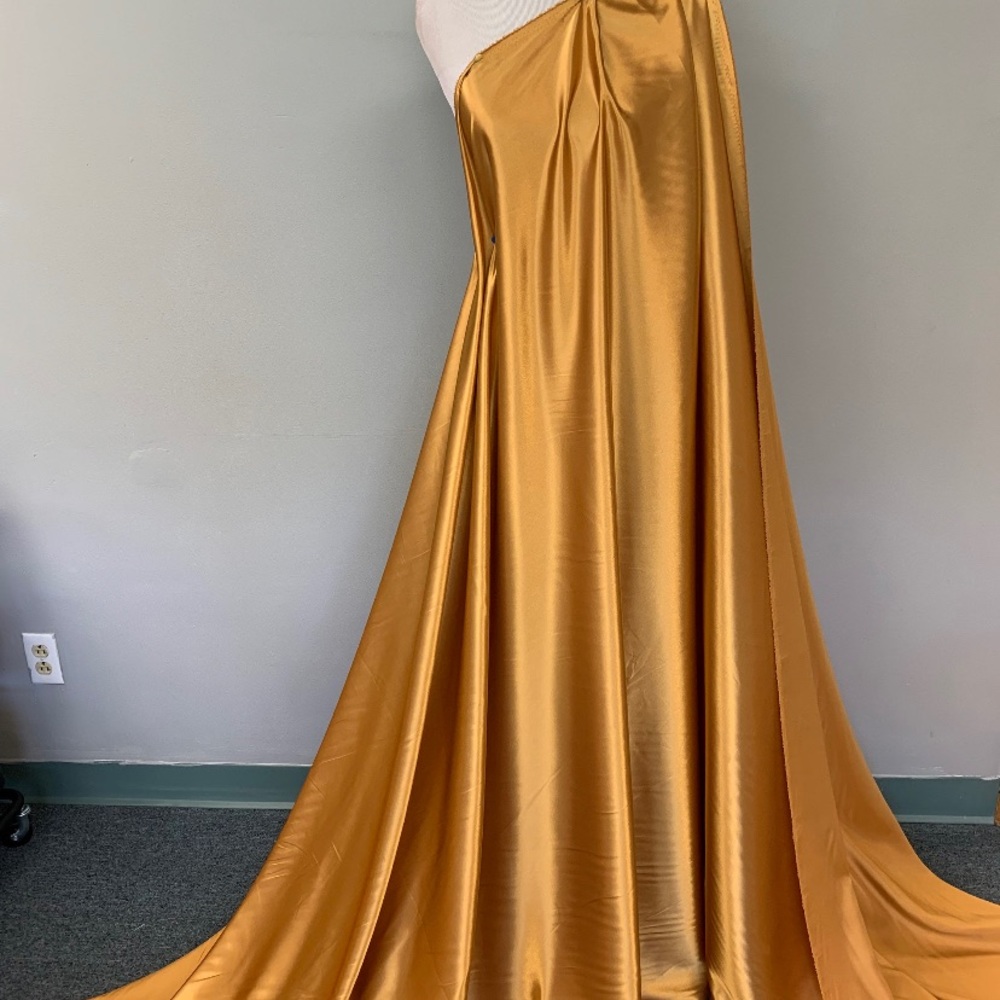4 yards of gold satin fabric for Maternity